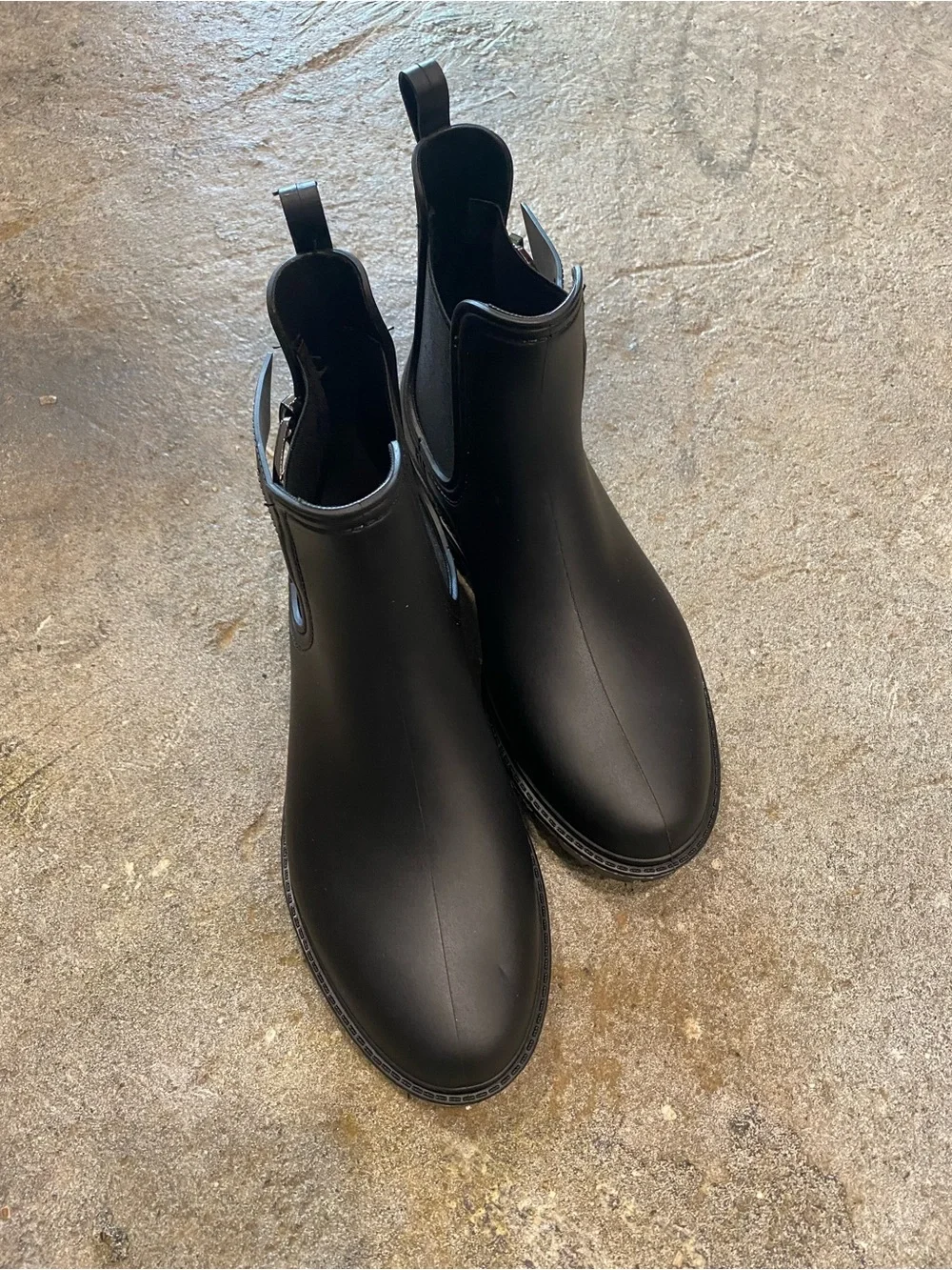 Capelli of New York Black Chelsea Rain Boots